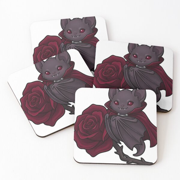 Item preview, Gothic Nocturnal Bat in a Crimson Velvet Cloak designed and sold by IllumeInk.