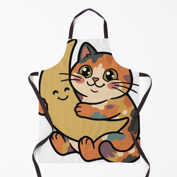Item preview, Vintage Tortoiseshell Cat Hugging Retro Crescent Moon designed and sold by pumsquare.