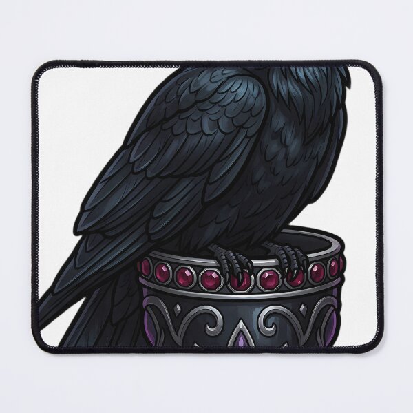 Item preview, Gothic Vampire Raven on an Obsidian Goblet designed and sold by IllumeInk.