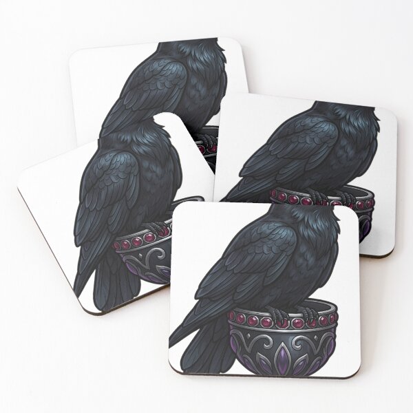 Item preview, Gothic Vampire Raven on an Obsidian Goblet designed and sold by IllumeInk.
