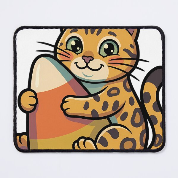 Item preview, Vintage Bengal Cat Hugging Retro Candy Corn designed and sold by pumsquare.
