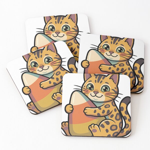 Item preview, Vintage Bengal Cat Hugging Retro Candy Corn designed and sold by pumsquare.