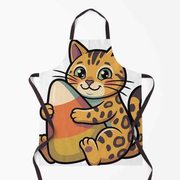 Item preview, Vintage Bengal Cat Hugging Retro Candy Corn designed and sold by pumsquare.