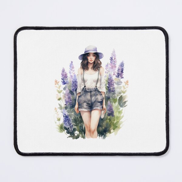 Item preview, Lupine Flower Girl | Elegant Botanical Floral Art designed and sold by Mandayartstudio.