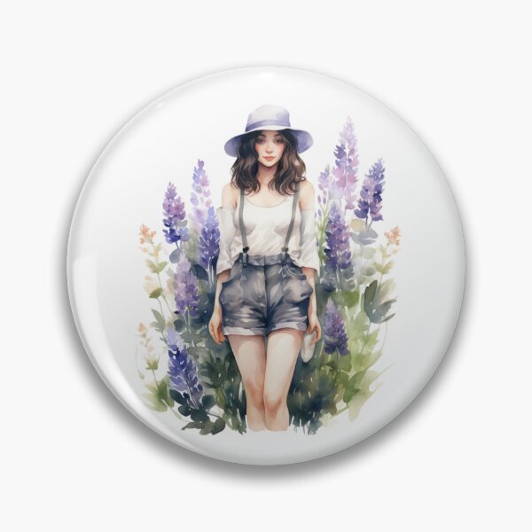 Item preview, Lupine Flower Girl | Elegant Botanical Floral Art designed and sold by Mandayartstudio.
