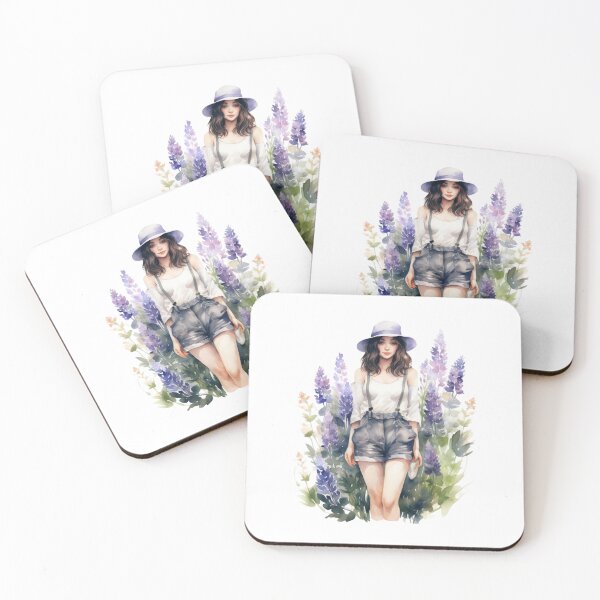 Item preview, Lupine Flower Girl | Elegant Botanical Floral Art designed and sold by Mandayartstudio.
