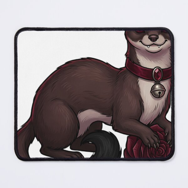 Item preview, Gothic Vampire Stoat with Silver Bell Collar designed and sold by IllumeInk.