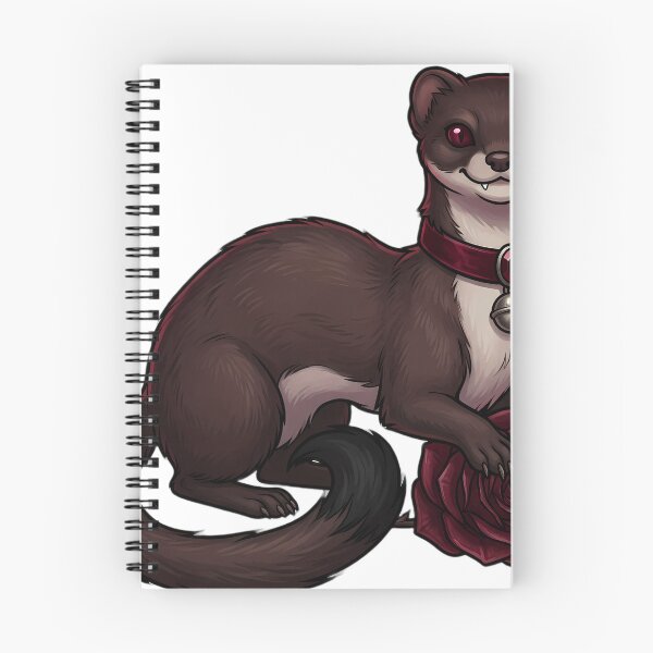 Item preview, Gothic Vampire Stoat with Silver Bell Collar designed and sold by IllumeInk.