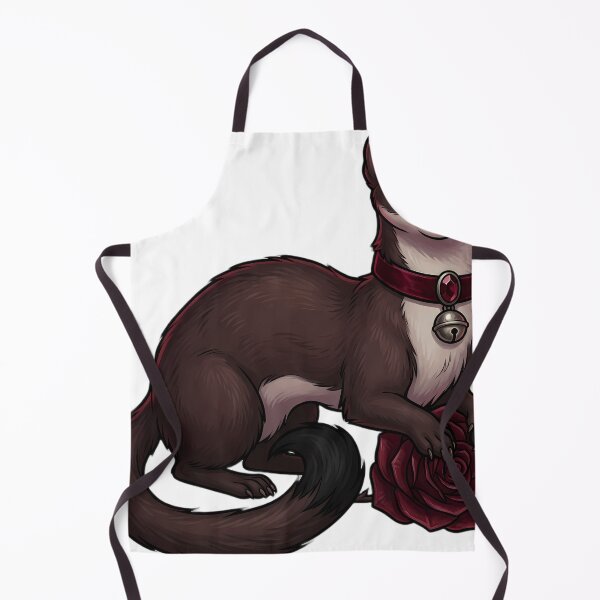 Item preview, Gothic Vampire Stoat with Silver Bell Collar designed and sold by IllumeInk.