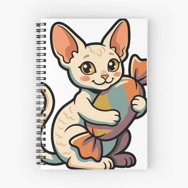 Item preview, Vintage Cornish Rex Cat Hugging Retro Wrapped Candy designed and sold by pumsquare.
