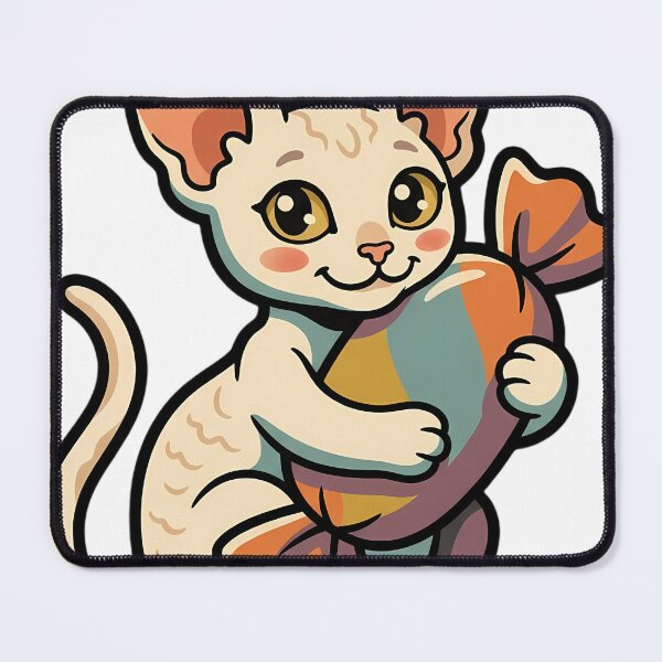 Item preview, Vintage Cornish Rex Cat Hugging Retro Wrapped Candy designed and sold by pumsquare.
