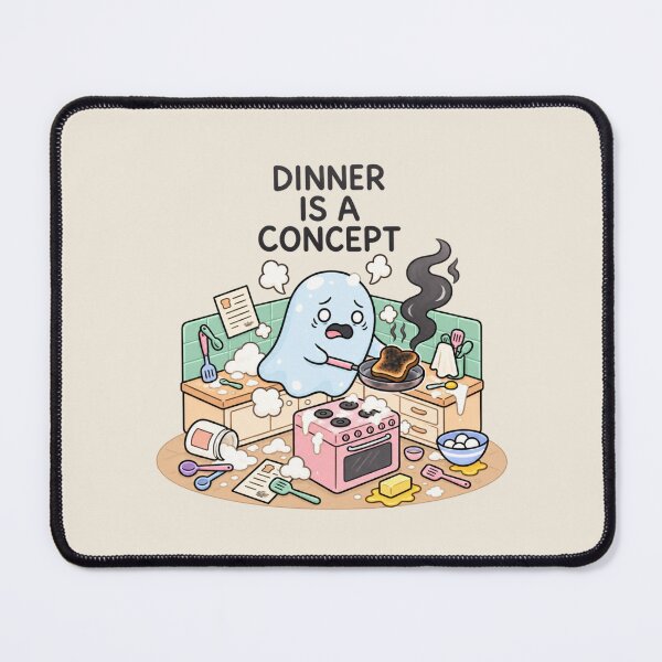 Item preview, Dinner Is a Concept | Funny Ghost Cooking Kitchen Humor designed and sold by MrDev.