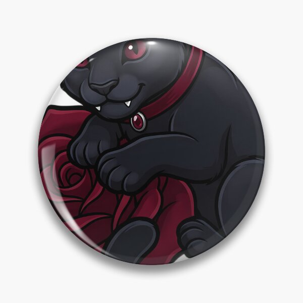 Item preview, Gothic Vampire Panther Cub with Crimson Rose designed and sold by IllumeInk.
