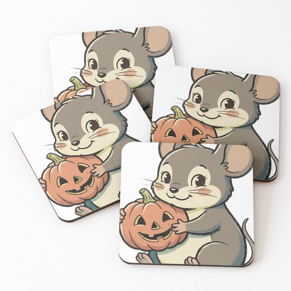 Item preview, Vintage Field Mouse Hugging Retro Jack-o'-Lantern designed and sold by pumsquare.