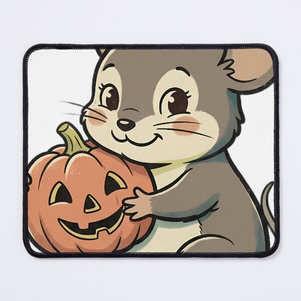 Item preview, Vintage Field Mouse Hugging Retro Jack-o'-Lantern designed and sold by pumsquare.