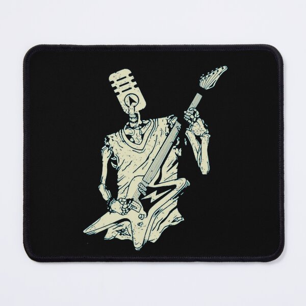 Item preview, Dark Fantasy Skeleton Musician Electric Guitar Drawing designed and sold by MarioGerbe.