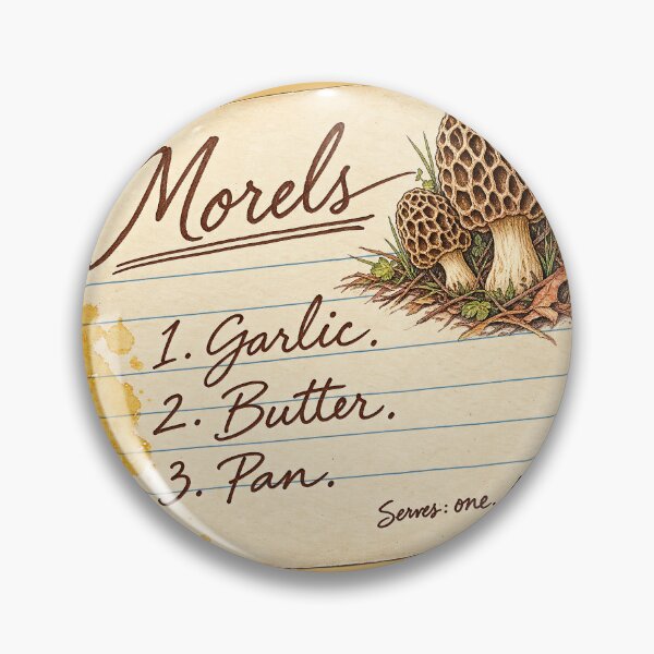 Item preview, Morels Garlic Butter Pan - Funny Morel Mushroom Recipe designed and sold by LottiesLuck.