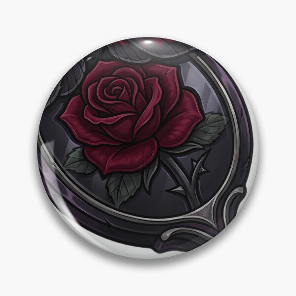Item preview, Gothic Obsidian Mirror with a Crimson Moth designed and sold by IllumeInk.