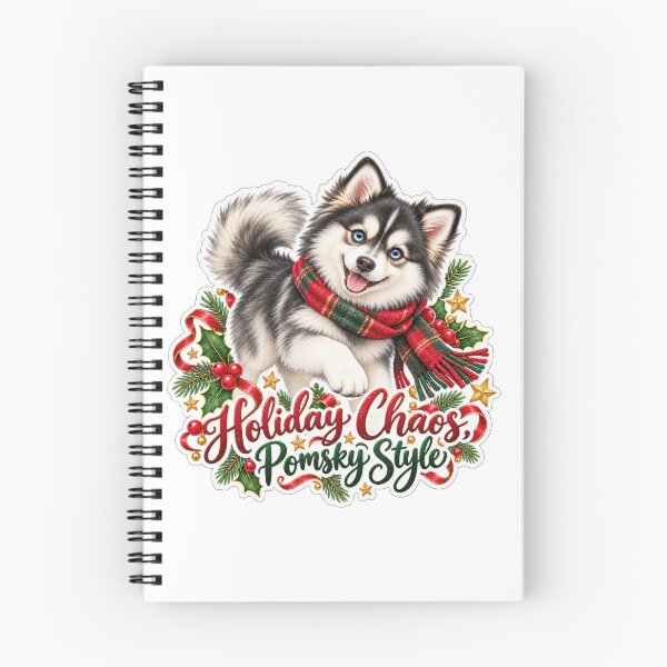 Item preview, Holiday Chaos Pomsky Style designed and sold by badburropress.