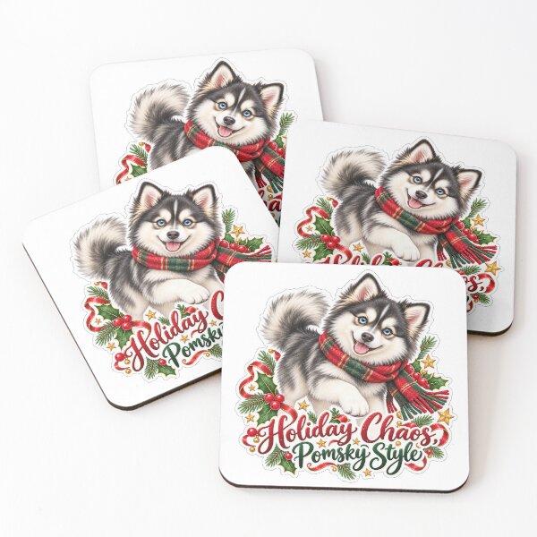 Item preview, Holiday Chaos Pomsky Style designed and sold by badburropress.