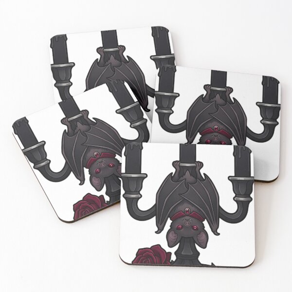 Item preview, Gothic Black Candelabra with a Hanging Bat designed and sold by IllumeInk.