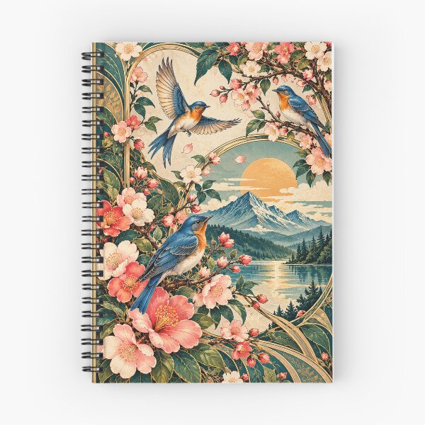Item preview, Art Nouveau Birds Blossom Cover designed and sold by Smoimi.
