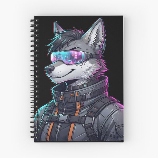 Item preview, Anthro Wolf Cyberpunk Techwear - Edgy Streetwear Aesthetic designed and sold by DuckOddity.