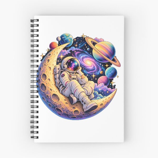 Item preview, Cosmic Astronaut on Crescent Moon designed and sold by TinyWeird.