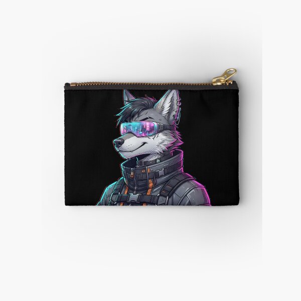 Item preview, Anthro Wolf Cyberpunk Techwear - Edgy Streetwear Aesthetic designed and sold by DuckOddity.