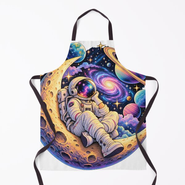 Item preview, Cosmic Astronaut on Crescent Moon designed and sold by TinyWeird.