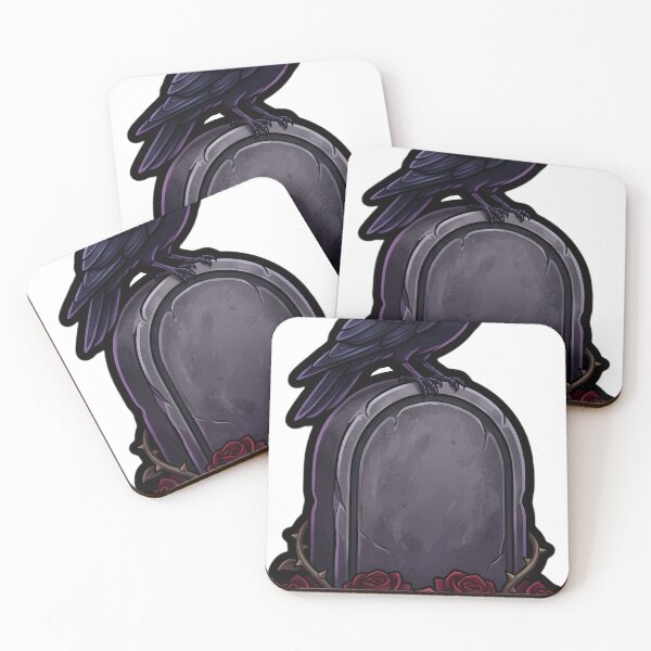 Item preview, Gothic Carved Monument with a Perched Raven designed and sold by IllumeInk.