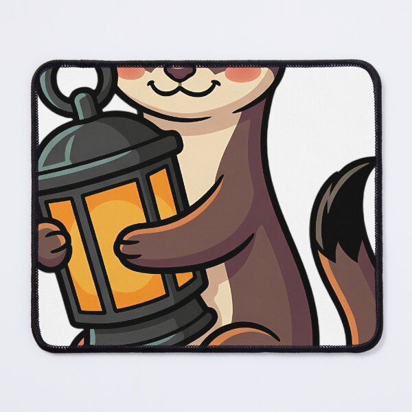 Item preview, Vintage Stoat Hugging Retro Lantern designed and sold by pumsquare.