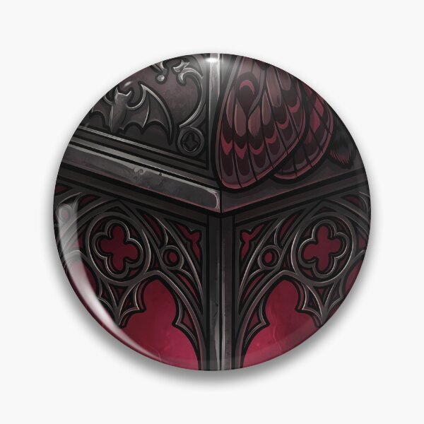 Item preview, Gothic Crimson Lantern with a Resting Moth designed and sold by IllumeInk.