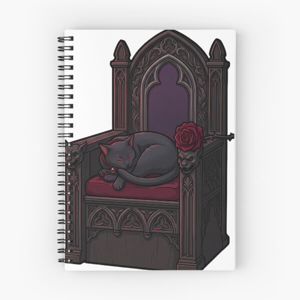 Item preview, Gothic Velvet Throne with a Sleeping Cat designed and sold by IllumeInk.