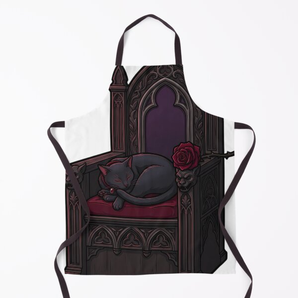 Item preview, Gothic Velvet Throne with a Sleeping Cat designed and sold by IllumeInk.