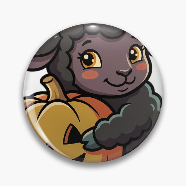 Item preview, Vintage Black Lamb Hugging Retro Jack-o'-Lantern designed and sold by pumsquare.