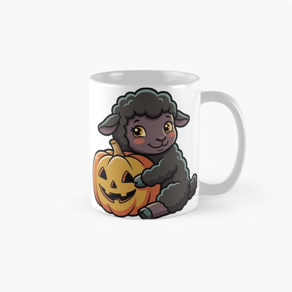 Item preview, Vintage Black Lamb Hugging Retro Jack-o'-Lantern designed and sold by pumsquare.