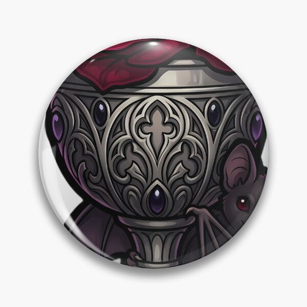 Item preview, Gothic Silver Goblet Overflowing with Crimson Roses designed and sold by IllumeInk.