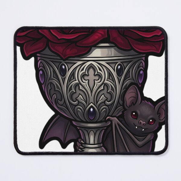 Item preview, Gothic Silver Goblet Overflowing with Crimson Roses designed and sold by IllumeInk.