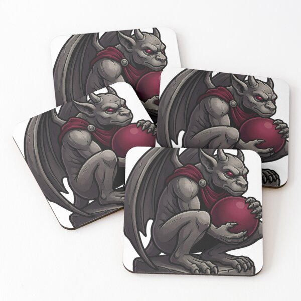 Item preview, Gothic Stone Gargoyle Holding a Garnet designed and sold by IllumeInk.