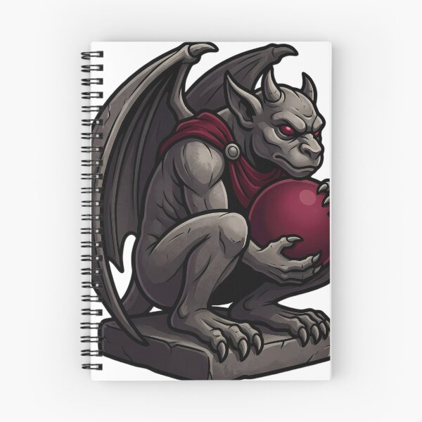 Item preview, Gothic Stone Gargoyle Holding a Garnet designed and sold by IllumeInk.