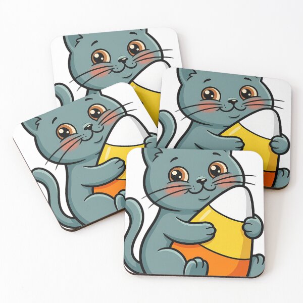Item preview, Vintage Chartreux Kitten and Retro Candy Corn designed and sold by pumsquare.