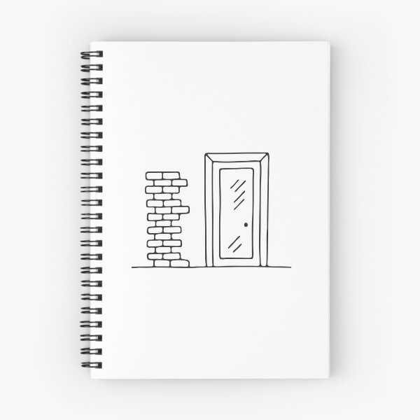 Item preview, An illustration of brick wall next to a door designed and sold by rasagamastore.