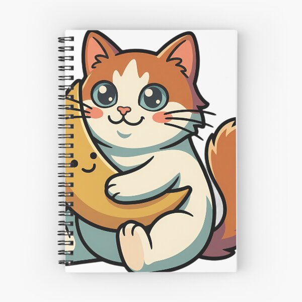 Item preview, Vintage Turkish Van Cat and Retro Smiling Moon designed and sold by pumsquare.