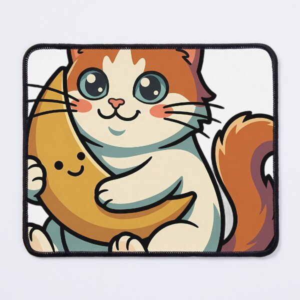 Item preview, Vintage Turkish Van Cat and Retro Smiling Moon designed and sold by pumsquare.