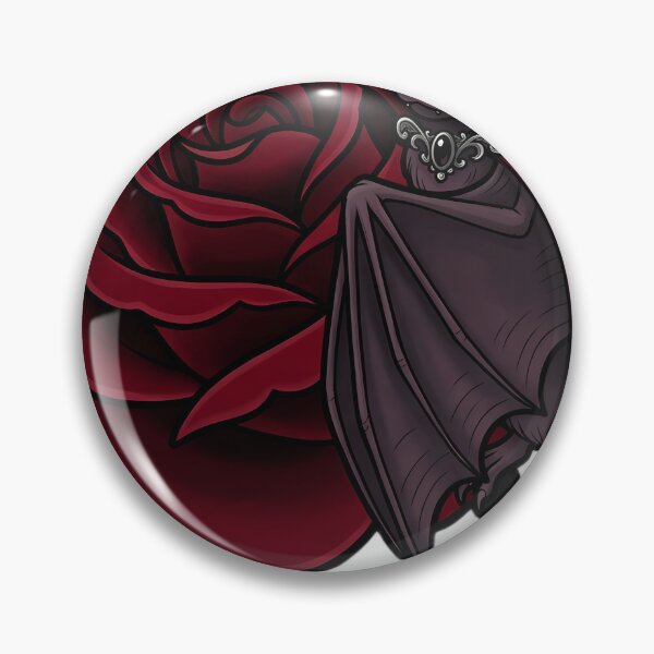 Item preview, Gothic Crimson Rose with a Roosting Bat designed and sold by IllumeInk.