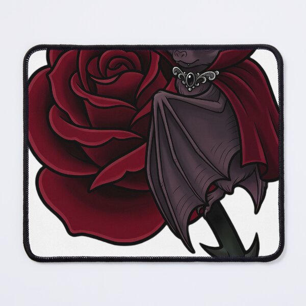 Item preview, Gothic Crimson Rose with a Roosting Bat designed and sold by IllumeInk.