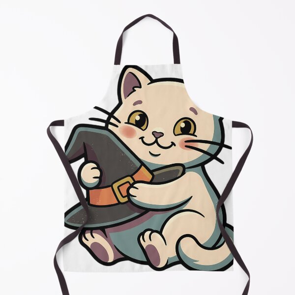 Item preview, Vintage Cream Kitten and Retro Witch Hat designed and sold by pumsquare.