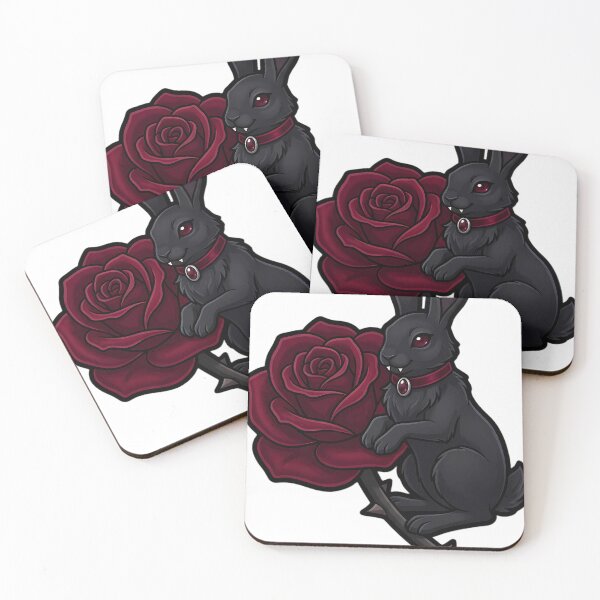 Item preview, Gothic Crimson Rose and Black Hare designed and sold by IllumeInk.