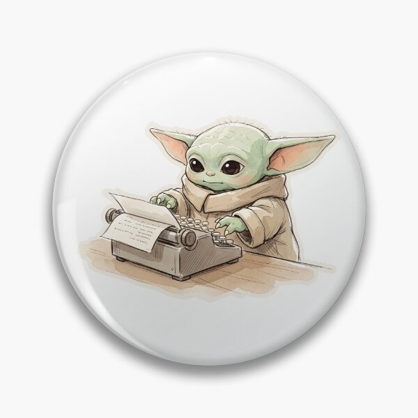 Item preview, BABY YODA TYPEWRITER designed and sold by melyverso.
